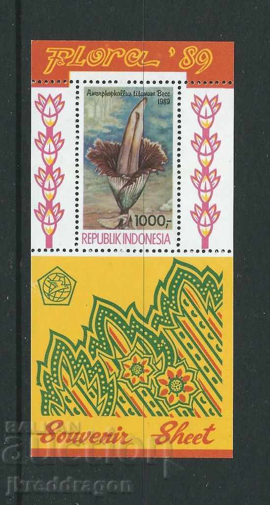 Indonesia Orchid bl. 1989 MNH