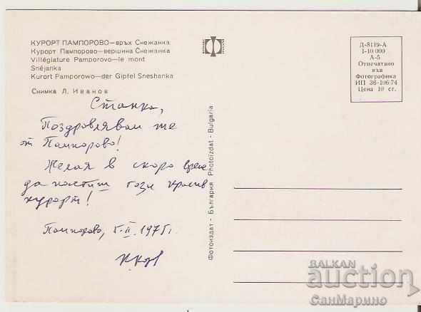 Card Bulgaria Pamporovo Snezhanka Peak 1** with price 0.80 BGN | € 0.41 Card Bulgaria Pamporovo Snezhanka Peak 1** with price 0.80 BGN | € 0.41