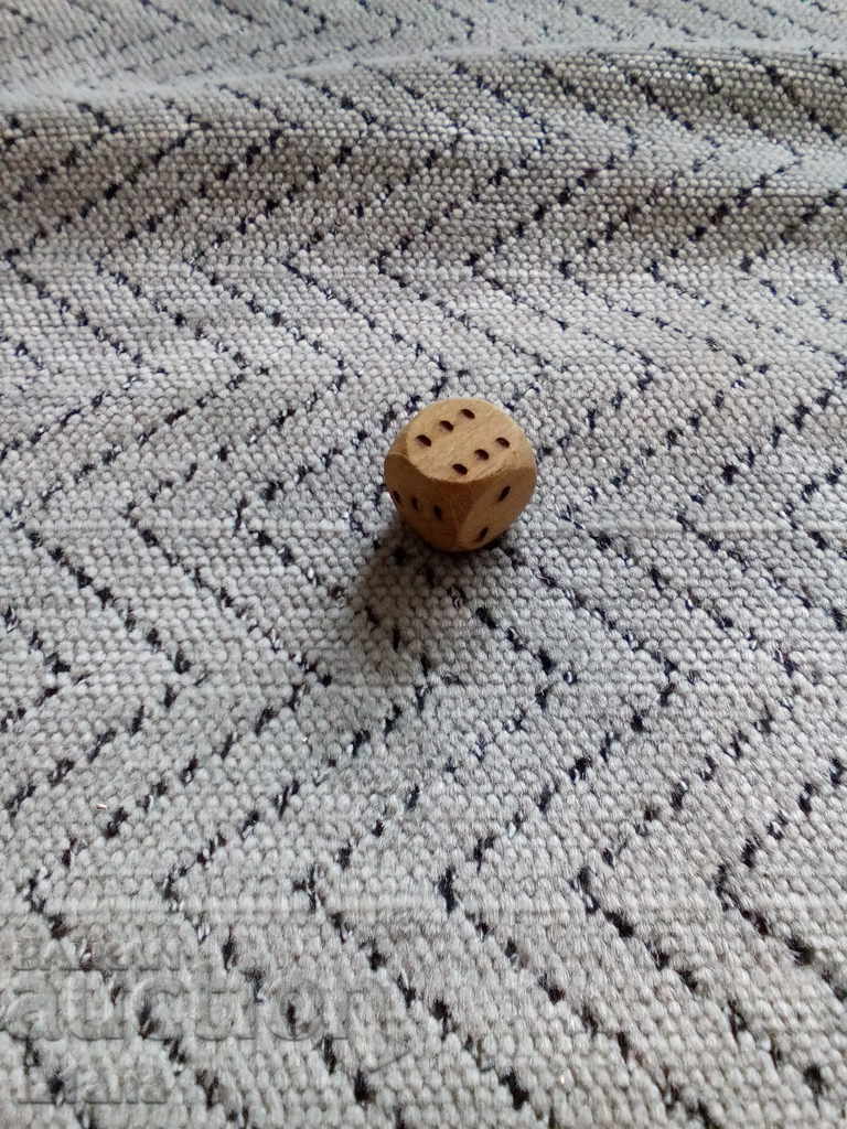 Old wooden die, dice with price 6.00 BGN | € 3.07 Old wooden die, dice with price 6.00 BGN | € 3.07