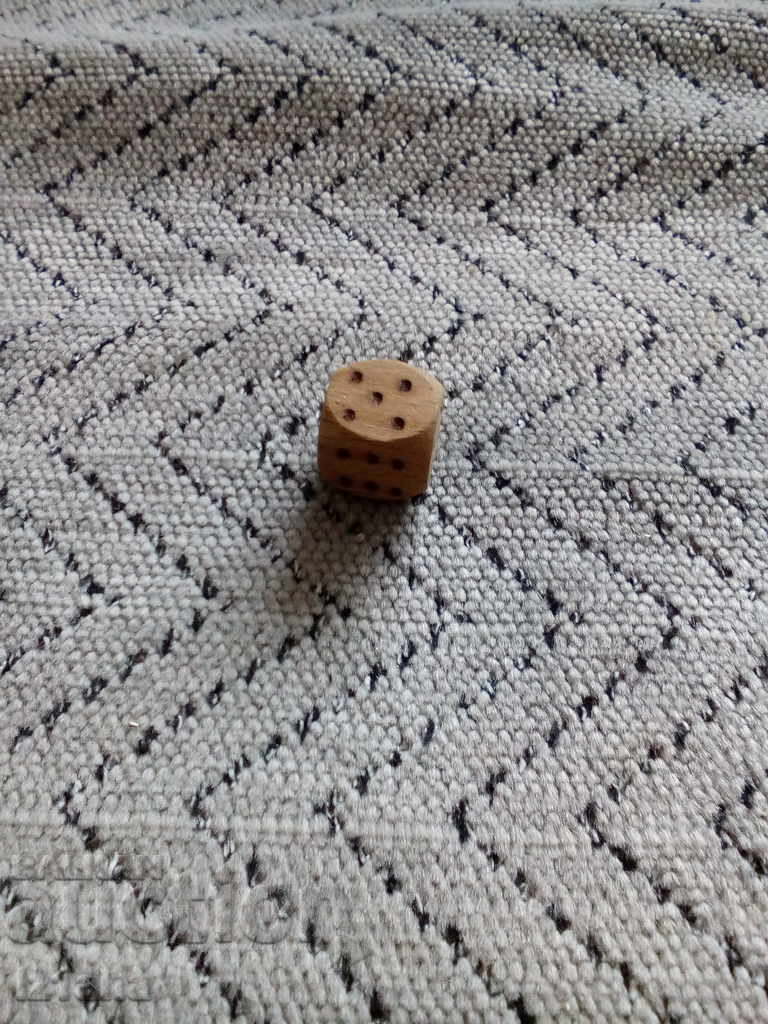 Old wooden die, dice Old wooden die, dice
