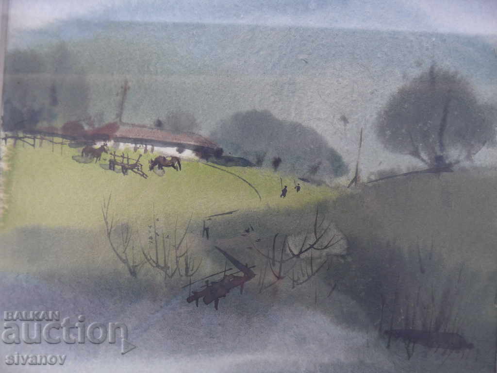 Landscape of Ognemir Kirov - By the Lake Watercolor 1989. - 5 Landscape of Ognemir Kirov - By the Lake Watercolor 1989. - 5