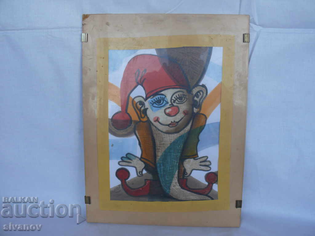Interesting Picture Signed - Clown interesting technique with price 30.00 BGN | € 15.34 Interesting Picture Signed - Clown interesting technique with price 30.00 BGN | € 15.34