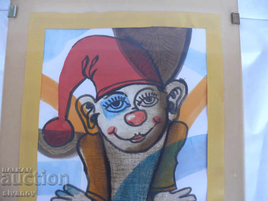 Delivery of Interesting Picture Signed - Clown interesting technique Delivery of Interesting Picture Signed - Clown interesting technique