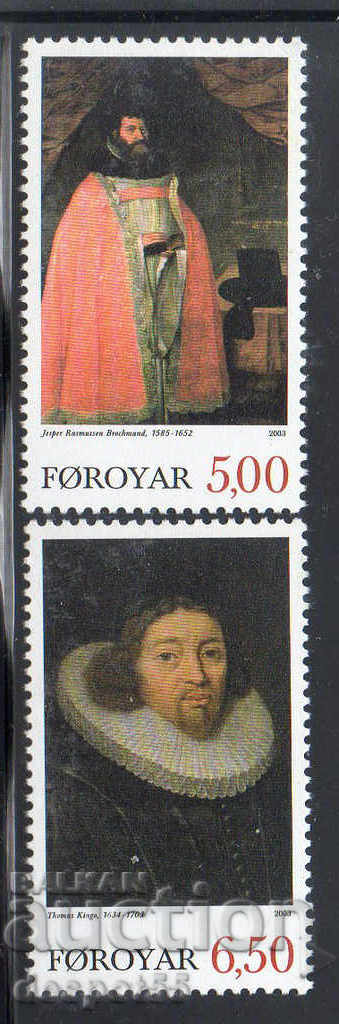 2003. Faroe Islands. Kingo and Brommand - Danish clerics.