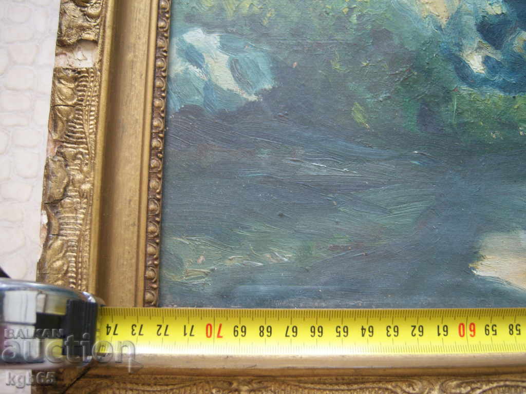Old painting. Landscape oil. - 5