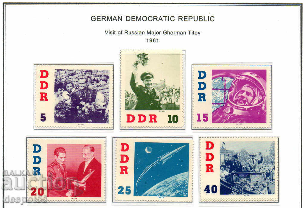 1960. GDR. The visit of the cosmonaut Titov to the GDR.