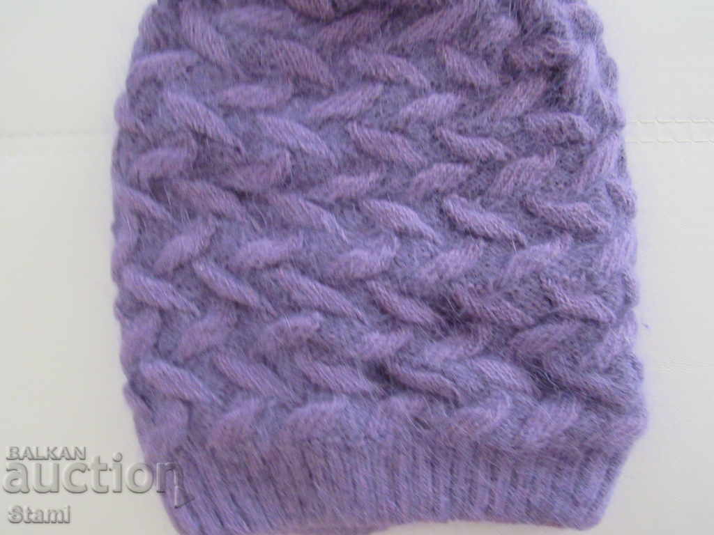 Auction Machine knitted wool hat, purple color Auction Machine knitted wool hat, purple color