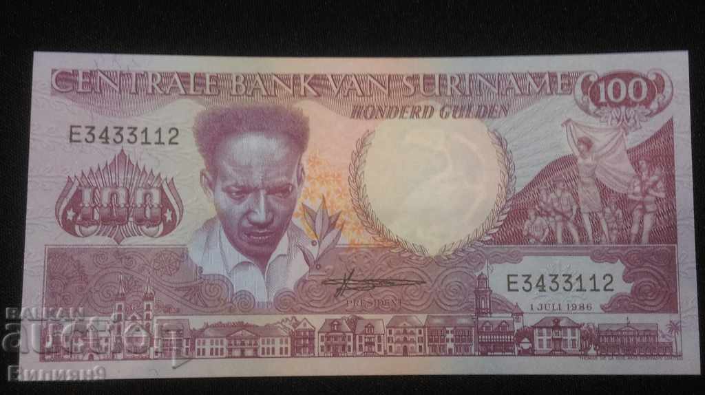 100 φιορίνια 1986 Σουρινάμ UNC