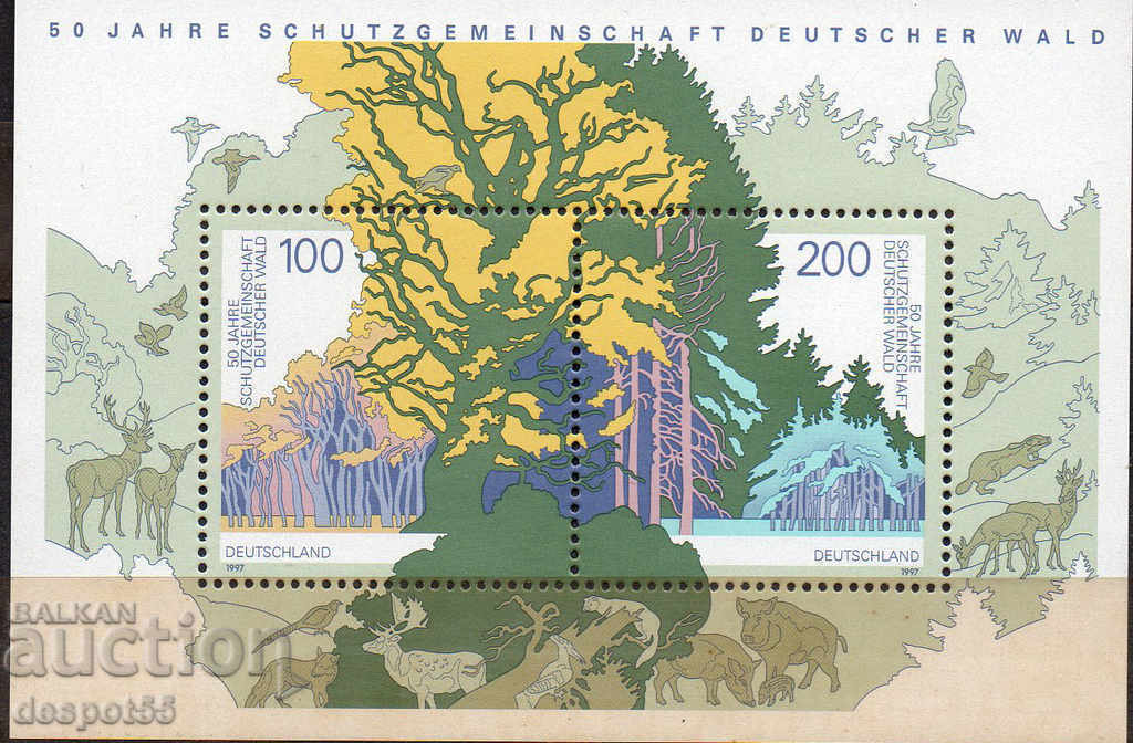 1997 Germania. Societatea pentru Protecția Pădurilor Germane. bloc