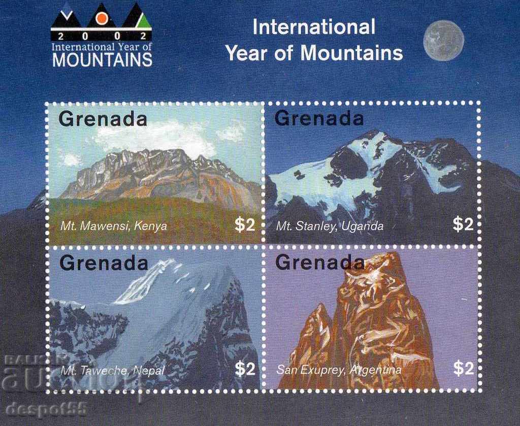 2002. Grenada. Anul Internațional al Munților. Block.