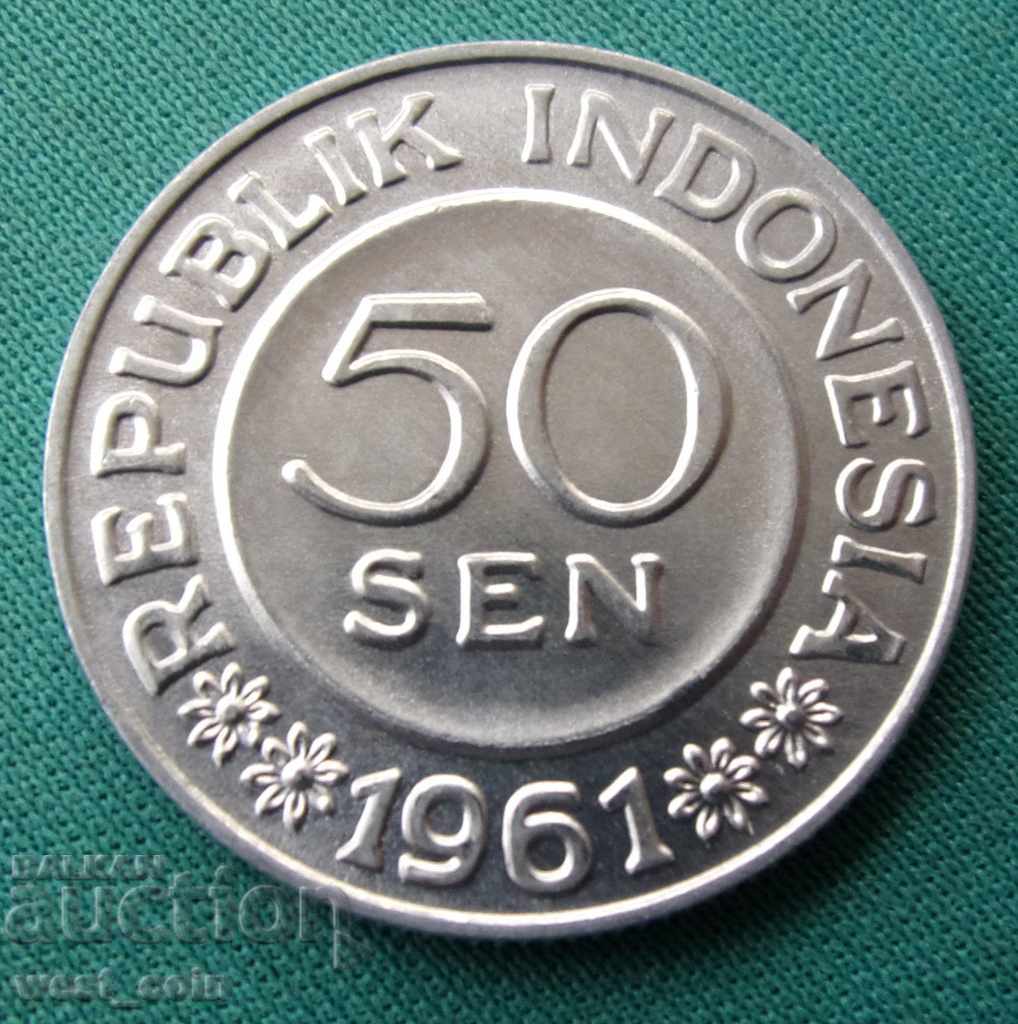 Indonezia 50 Mie 1961 UNC