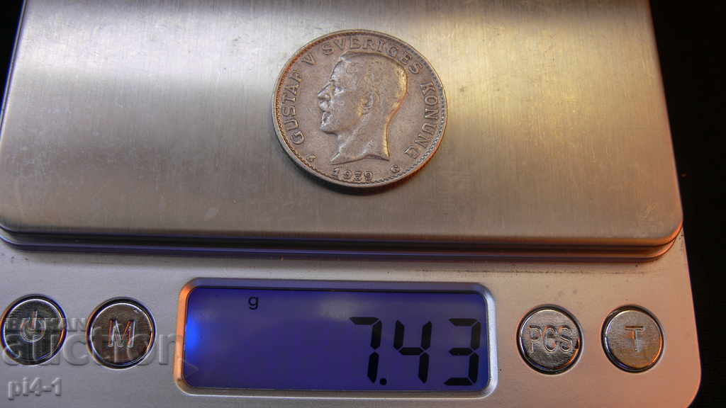 SWEDEN 1 Krona Gustav V 1939 SWEDEN 1 Krona Gustav V 1939