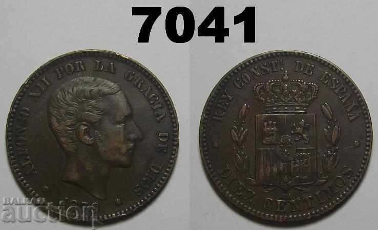 Испания 10 центимос 1879 монета