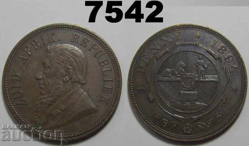 Νότια Αφρική 1 λεπτό 1894 XF + Νοτίου Αφρικής νόμισμα