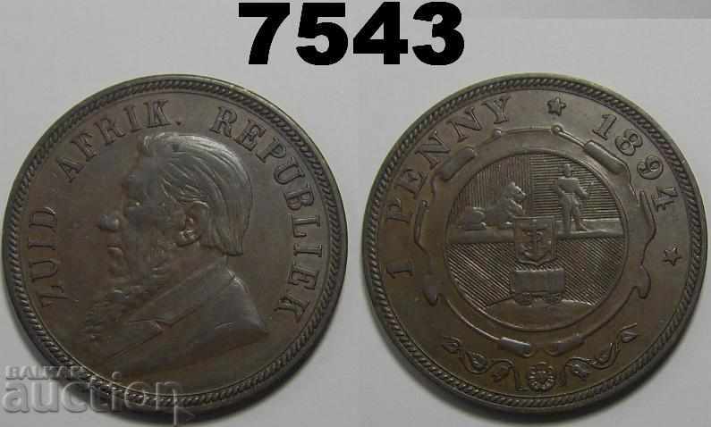 South Africa 1 penny 1894 XF South Africa coin