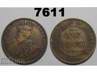 Australia 1 penny 1920 VF + coin