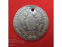20 Kreuzer Austro-Ungaria 1806 D Argint - Franz II