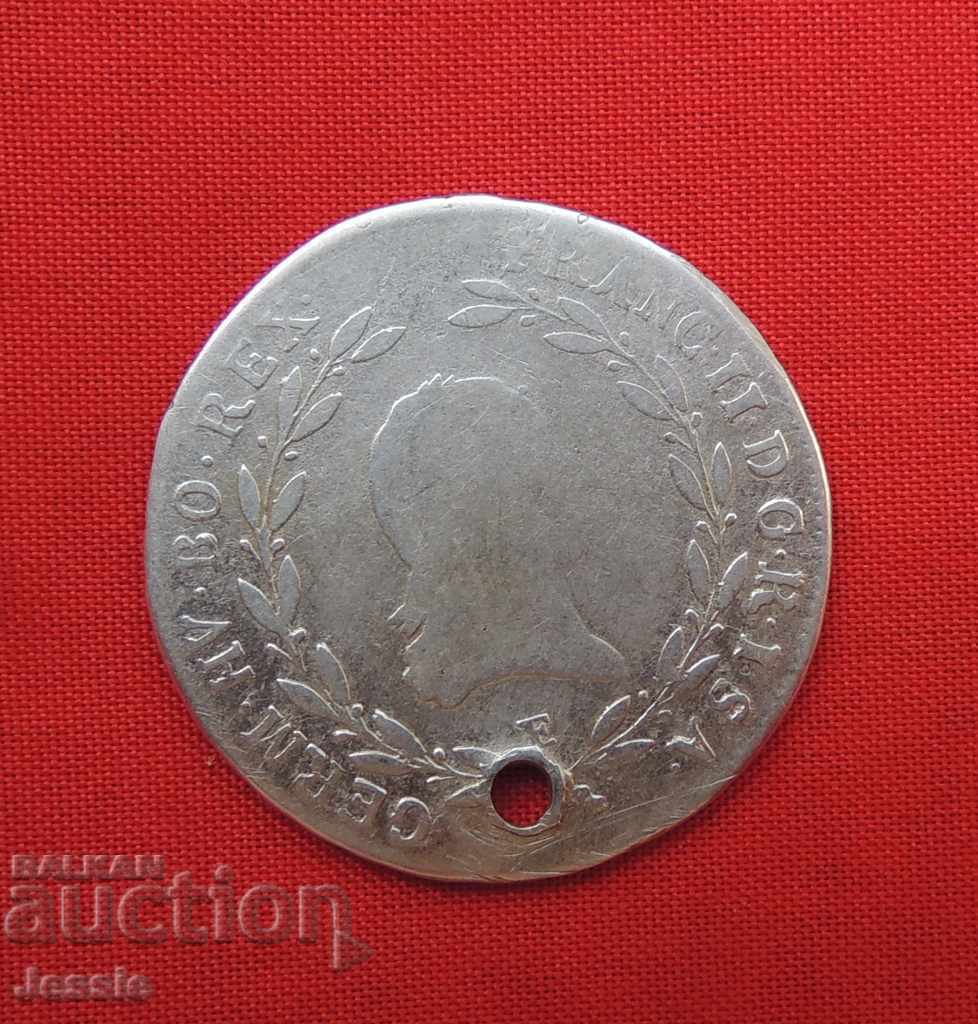 20 Kreuzer Austria-Hungary 1795 E Silver - Franz II with price 17.40 BGN | € 8.90 20 Kreuzer Austria-Hungary 1795 E Silver - Franz II with price 17.40 BGN | € 8.90