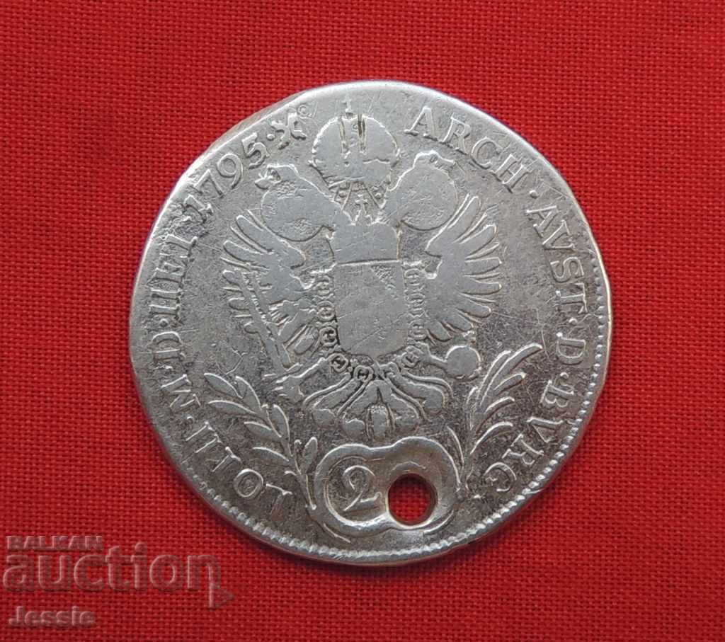 20 Kreuzer Austro-Ungaria 1795 E Argint - Franz II