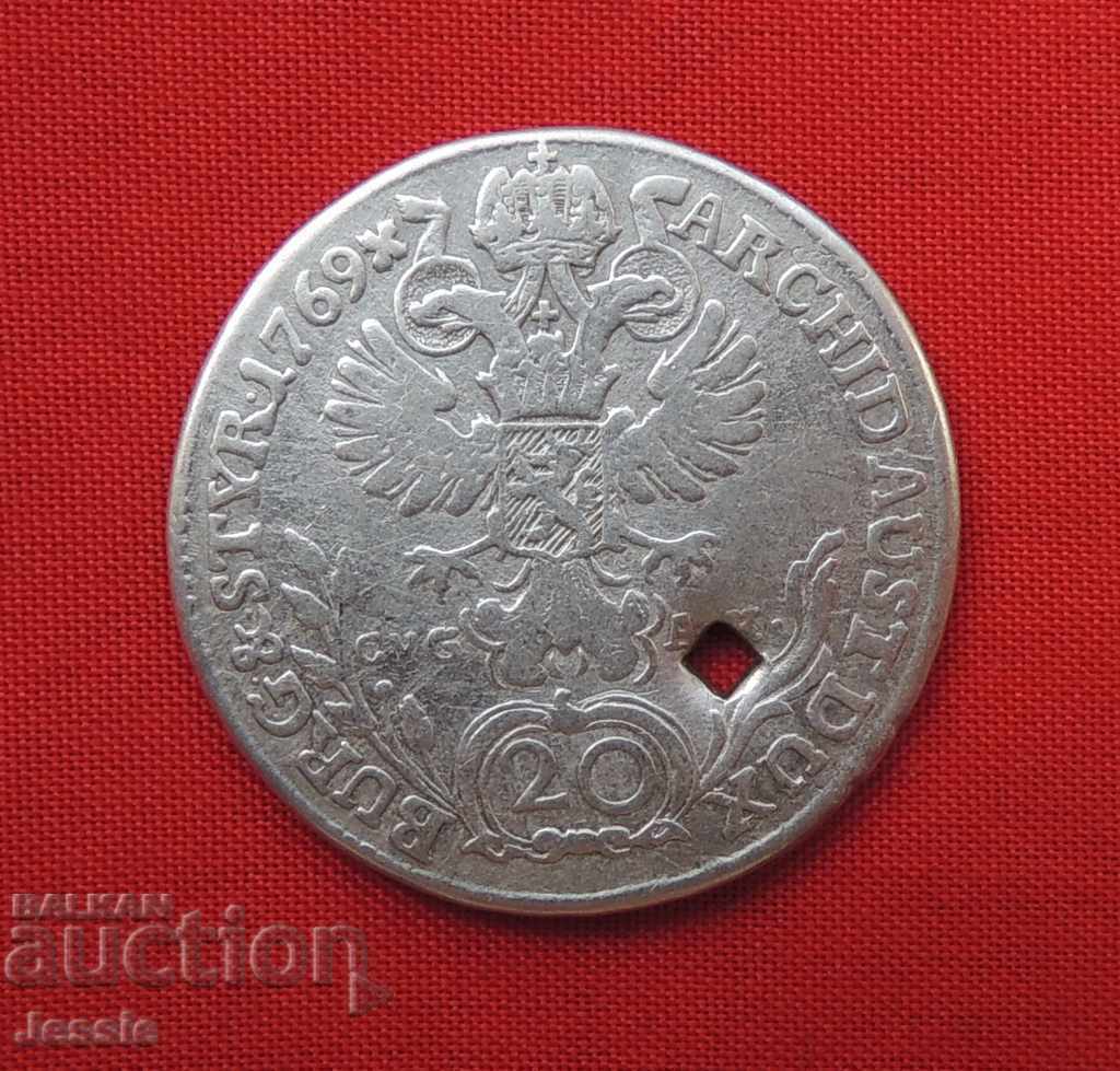 20 кройцера 1769 SVG-AK Австроунгария (Мария Терезия)