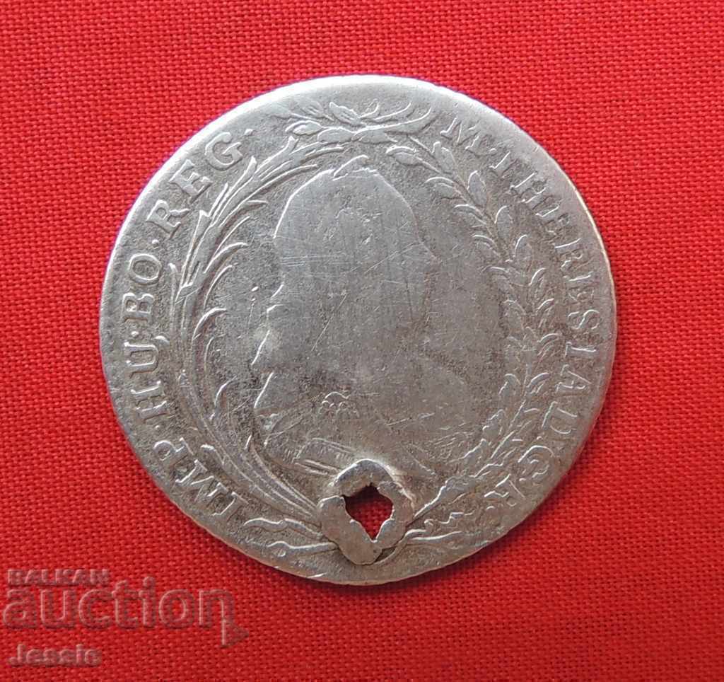 20 Kreuzer Austria-Hungary 1771 EVS-AS Silver Maria Theresa with price 23.80 BGN | € 12.17