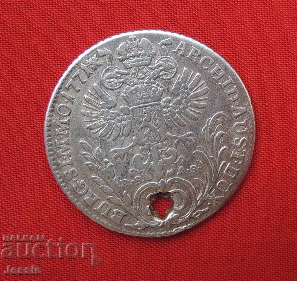20 кройцера Австроунгария 1771 EVS-AS сребро Мария Терезия