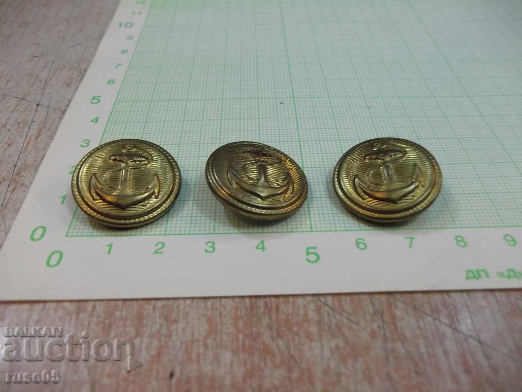 Lot of 3 pcs. seagull buttons with price 3.00 BGN | € 1.53