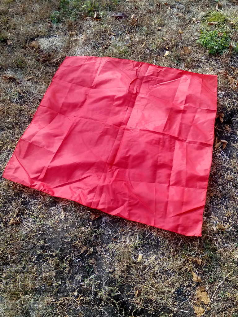 Old piece of printed cotton fabric, towel