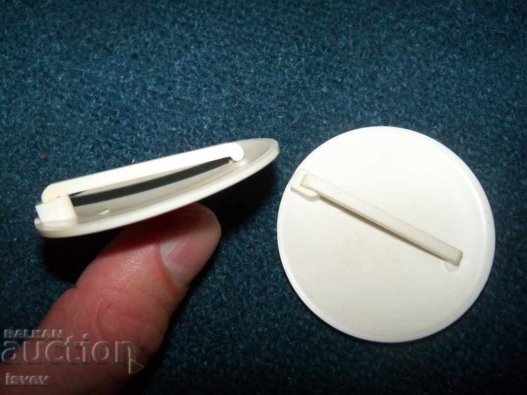 Two big plastic badges from the last Soviet period - 6 Two big plastic badges from the last Soviet period - 6