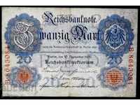 Το χαρτονόμισμα της Γερμανίας 20 μονάδες