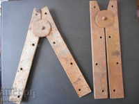 Old hinges for a wooden ladder
