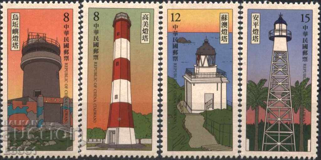 Чисти марки Морски Фарове 2018 от Тайван
