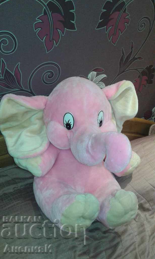 Plush toy - elephant pink-sitting with price 20.00 BGN | € 10.23 Plush toy - elephant pink-sitting with price 20.00 BGN | € 10.23