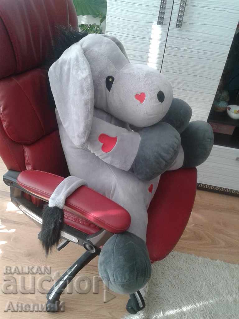 Auction Plush donkey, sitting H 55 cm, 20 lv Auction Plush donkey, sitting H 55 cm, 20 lv