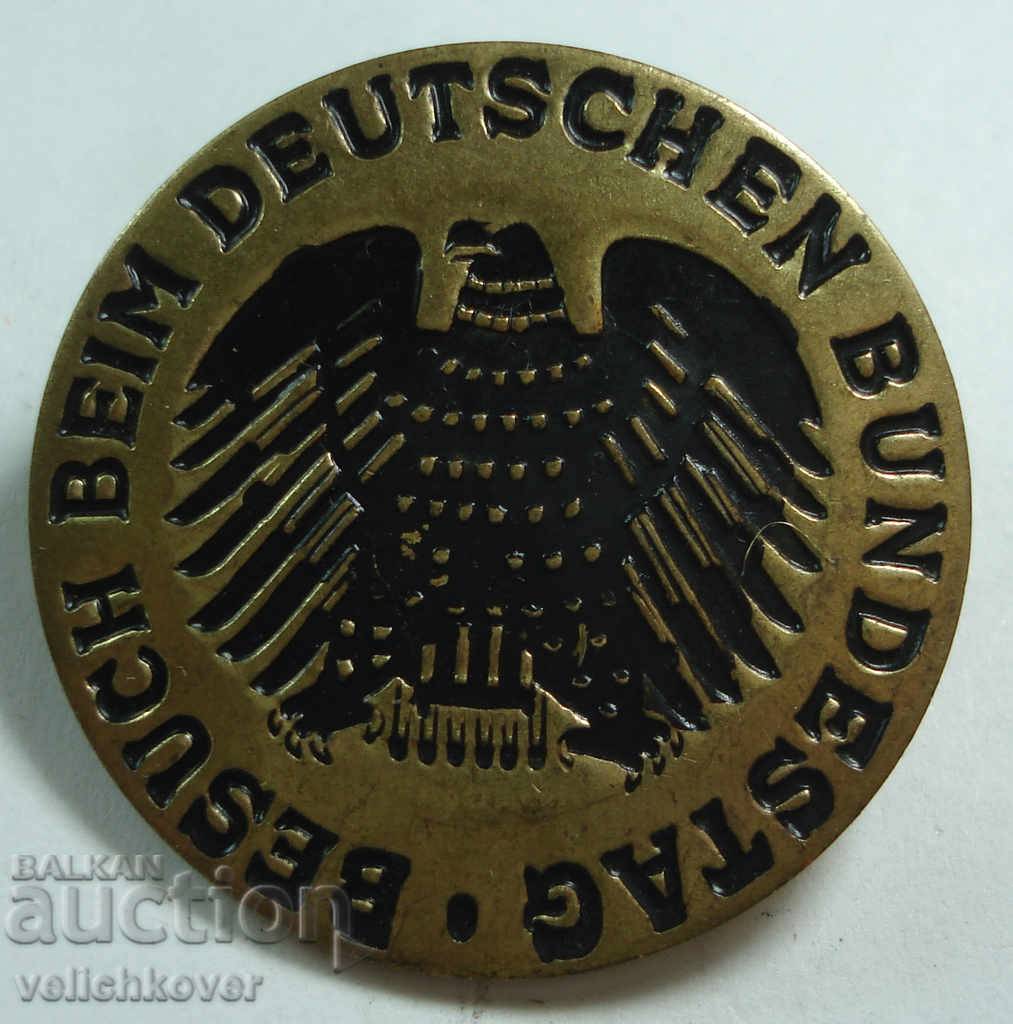 22388 Западна Германия знак Посетител Парламента Бундестага