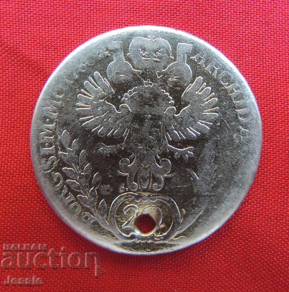 20 Kreuzer Austria-Hungary 1780 EVS I IK Maria Theresa 20 Kreuzer Austria-Hungary 1780 EVS I IK Maria Theresa