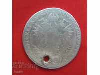 20 кройцера Австроунгария 1830 B  сребро - Франц II