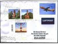 Пътувал плик с марки Морски фарове 2016 2017 2018   Германия