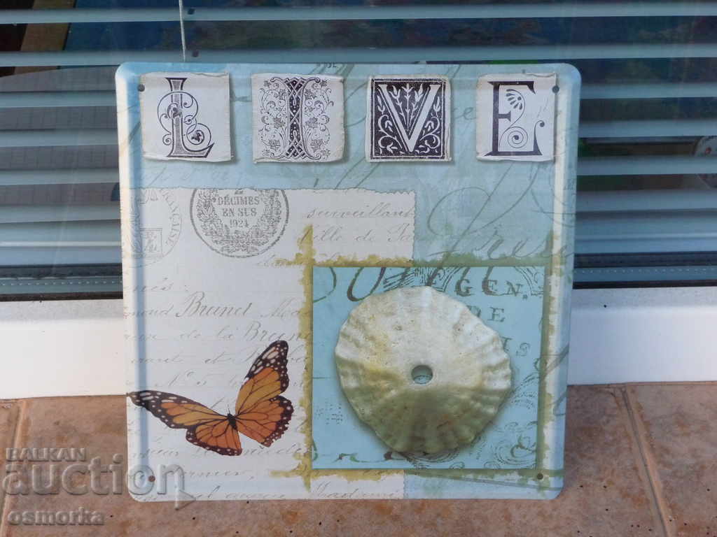 Metal plate picture for life butterflies fashion life buds