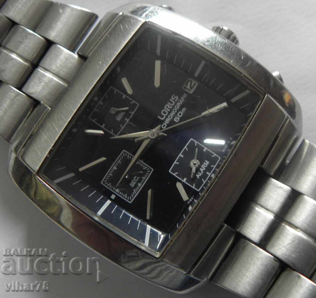 lorus men's wristwatch chronograph quartz watch