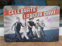Μεταλλική πινακίδα Διάφορα Ας γιορτάσουμε τη γιορτή της εργατικής ημέρας