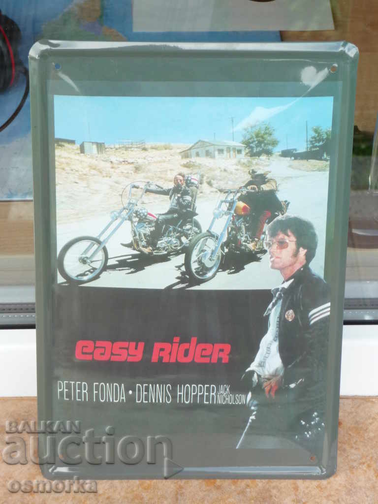 Placă metalică Film Rider de apă Rockerii Motociclete Benzină Hit