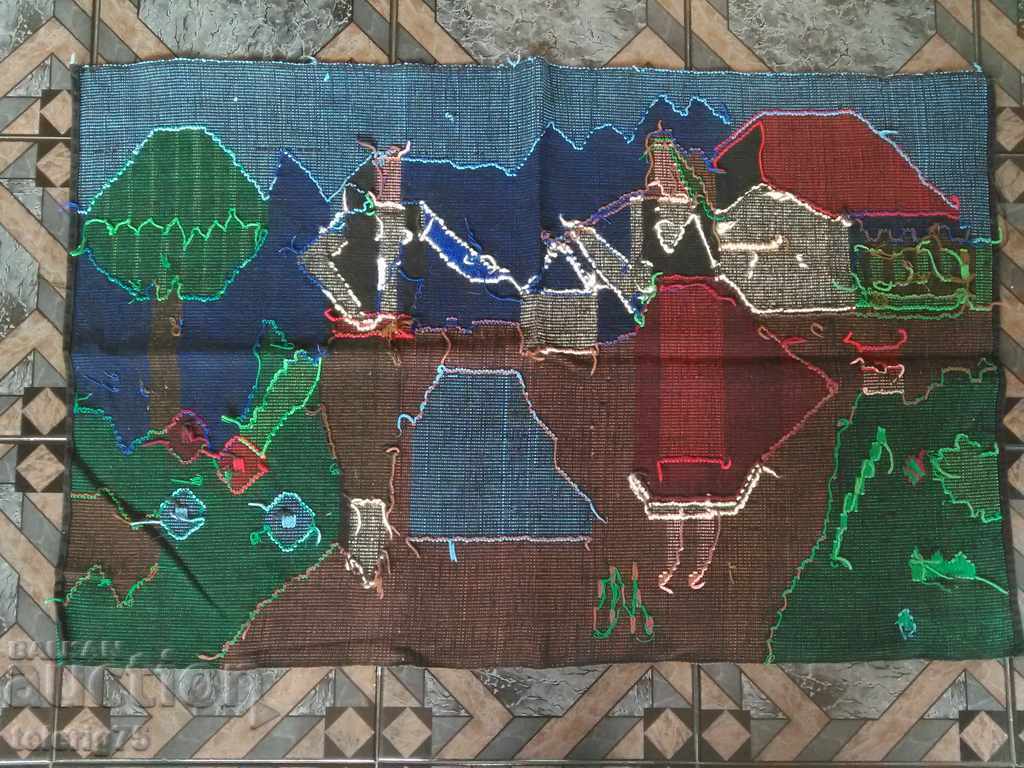 Vechea țesătură bulgară țesută / Gobelin / covor-91 / 59cm cu preț 30.00 BGN | € 15.34 Vechea țesătură bulgară țesută / Gobelin / covor-91 / 59cm cu preț 30.00 BGN | € 15.34