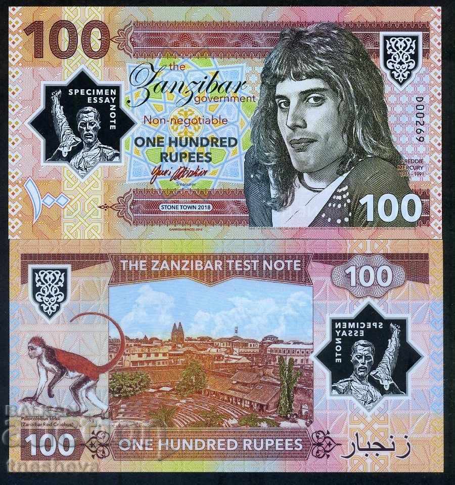 Zanzibar Tanzania 100 Rupie 2018 Privato Trasparente Finestr