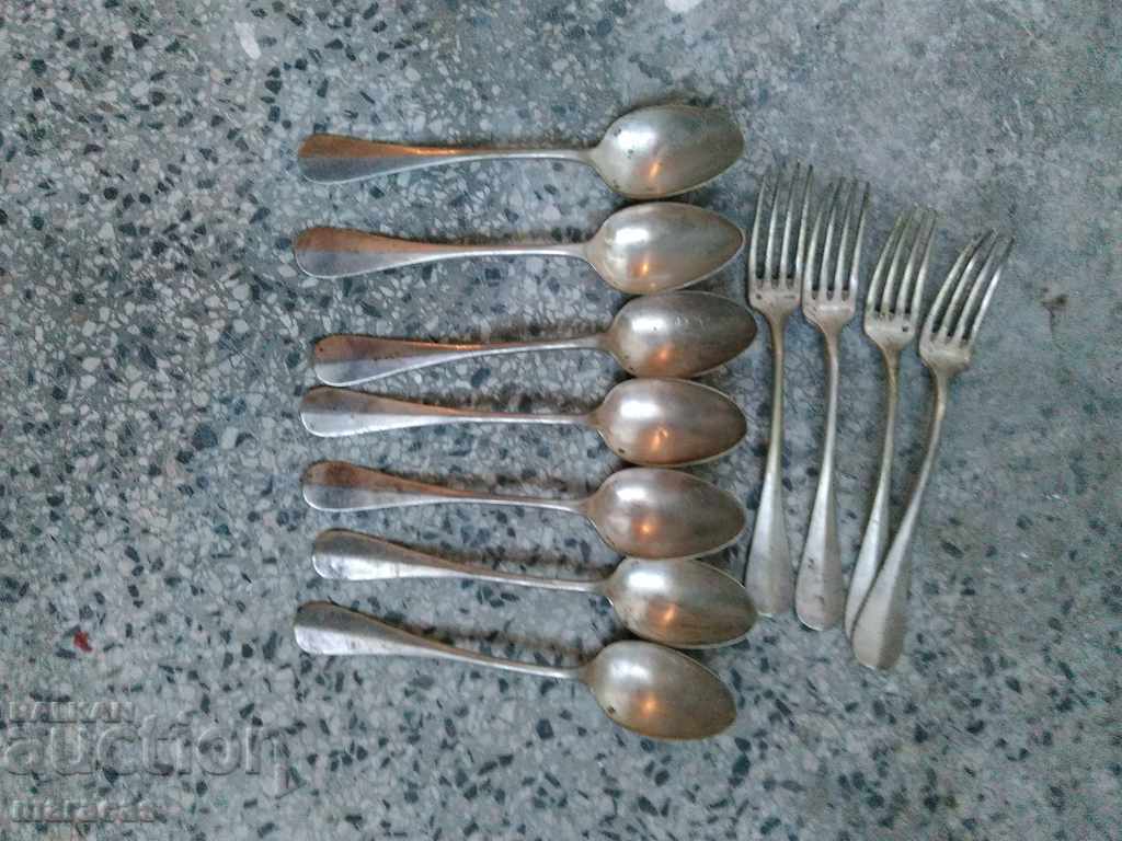 Silver plated forks and spoons Silver plated forks and spoons