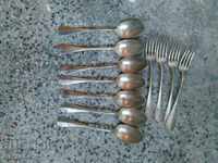 Silver plated forks and spoons