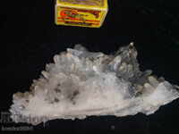 QUARTZ, druse with exc. crystallization + galena. R 140x80mm.