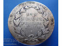 Germany Saxony 1 Thaler 1814 Rare Original-Quality