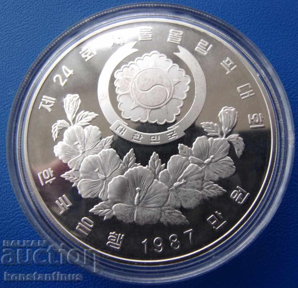 Coreea 10 000 Won 1987 Argint '925 40mm.33,5g. UNC PROOF