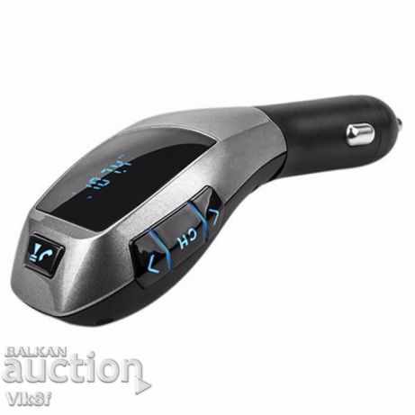 Bluetooth transmițător FM + X6 set hands-free - MP3 player